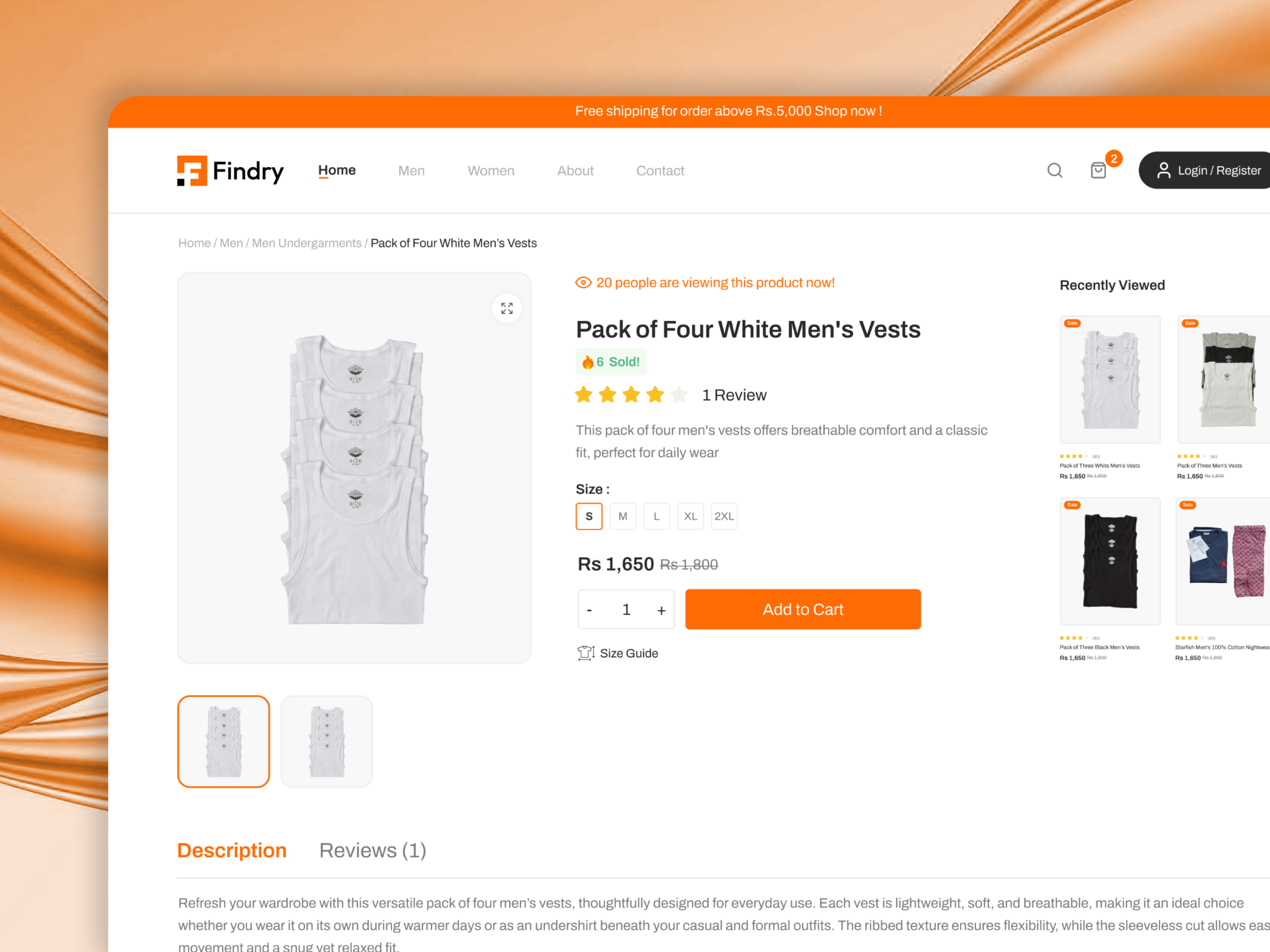 Fashion E-commerce Product Page UI add to cart apparel clean ui clothing ecommerce fashion figma minimal modern ui online store orange pdp product page retail shopping storefront ui user interface ux web design