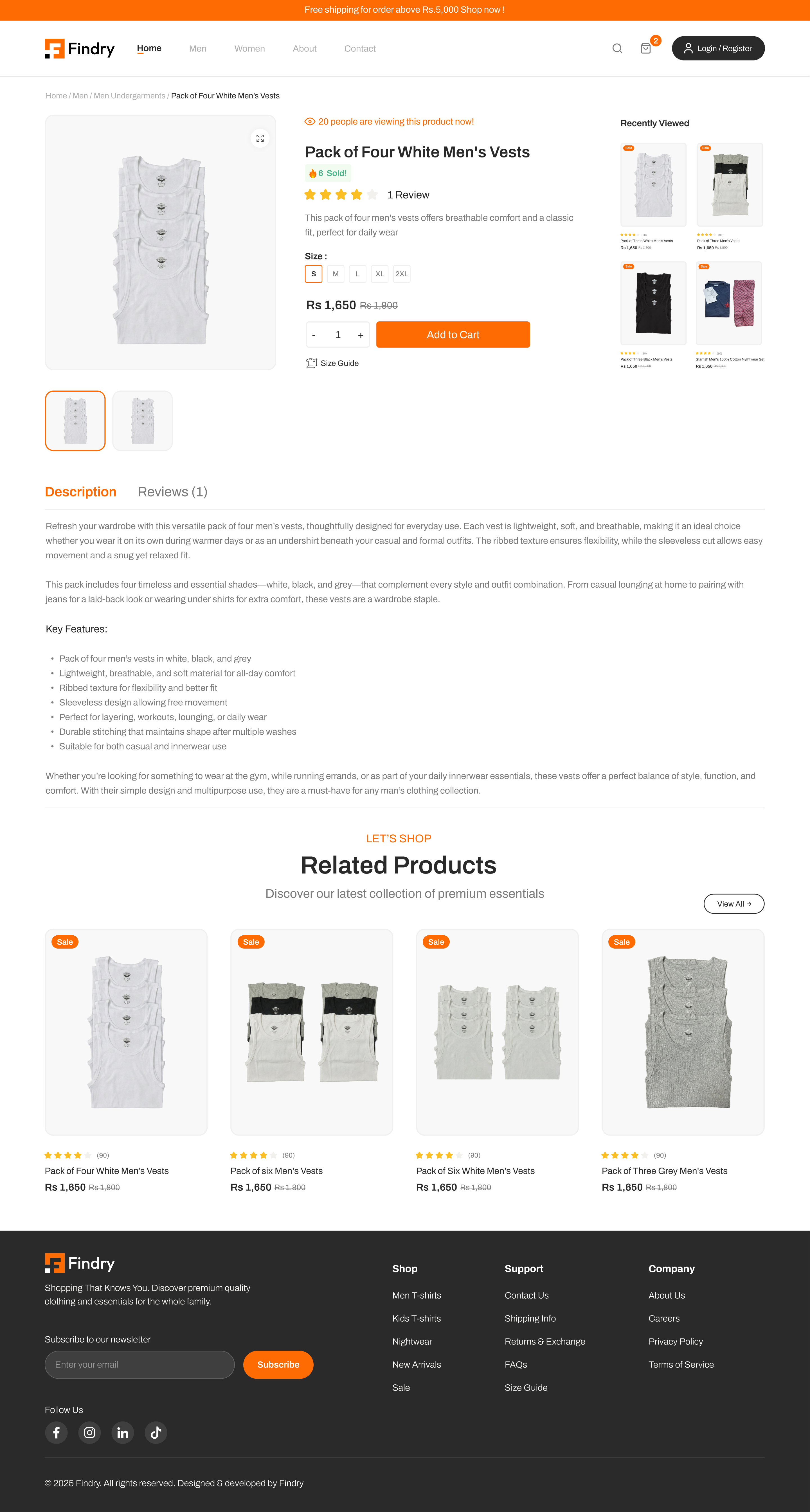 Fashion E-commerce Product Page UI by Arslan Yaseen on Dribbble