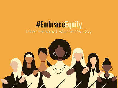 International Women's Day 2023. #EmbraceEquity 2023 beautiful design diversity embrace equity friends international march minimal modern people protest team together vector woman women womens day
