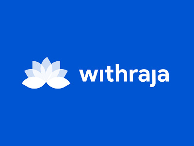 withraja Personal Logo blue branding consultant flowers illustration logo personal petals withraja