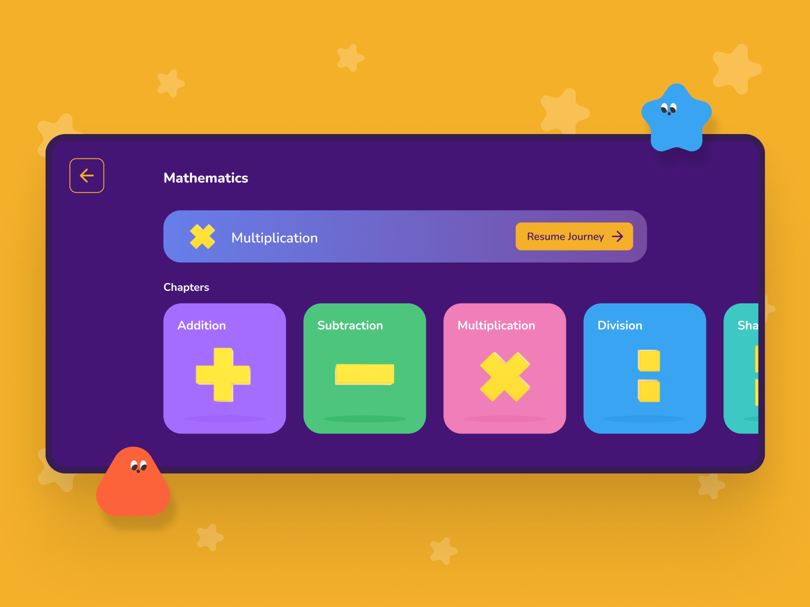 Fun Learn – Gamified Math Learning Experience for Kids dashboard design edtech education app gamification interaction design kids app kids learning learning experience math app mobile app design playful design product design progress tracking ui ux design visual design