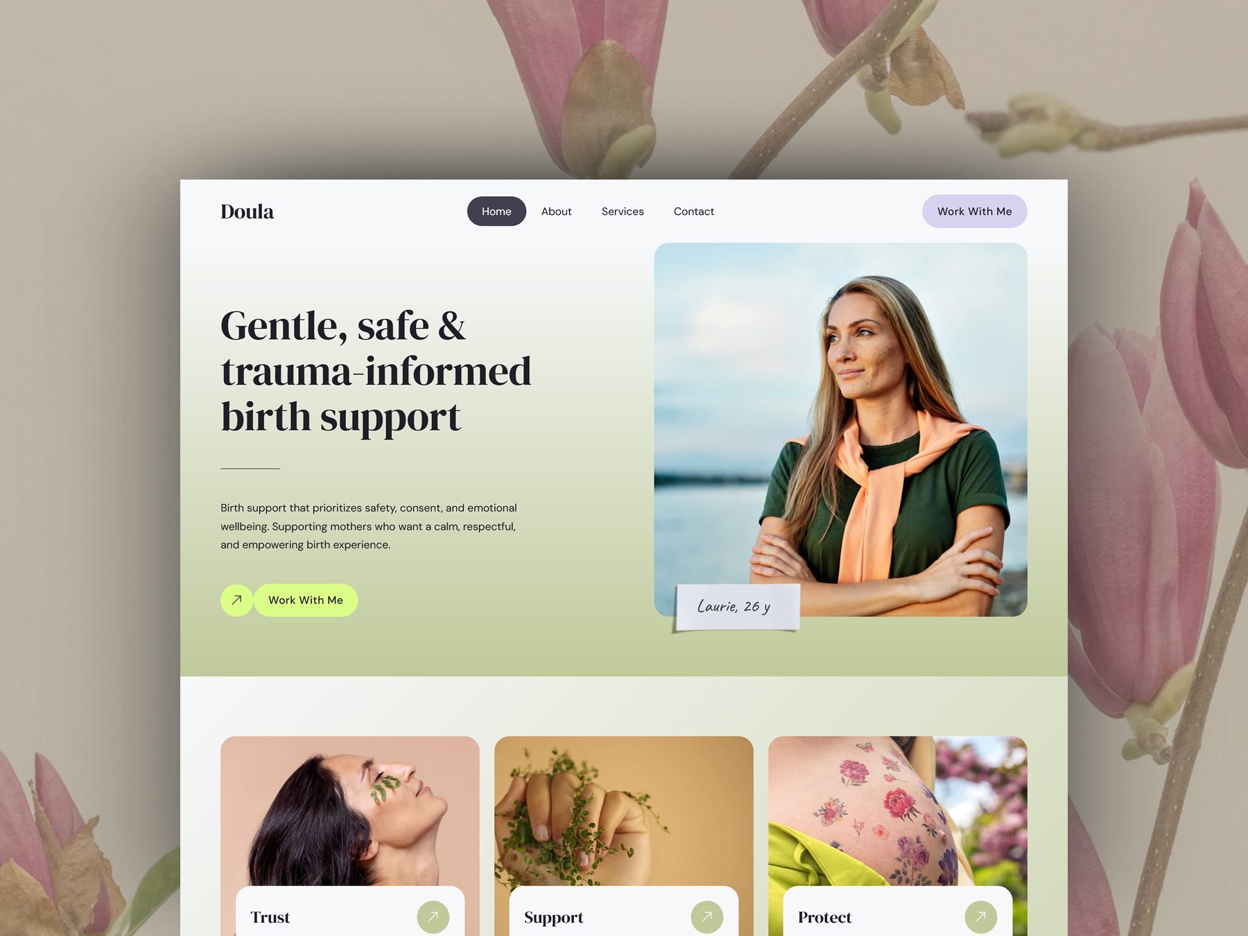 Doula Website Template - Trauma Informed Birth Support