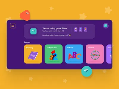 Fun Learn – Gamified Math Learning Experience for Kids edtech education app gamification interaction design kids app kids learning learning experience math app mobile app design playful design product design ui ux design visual design