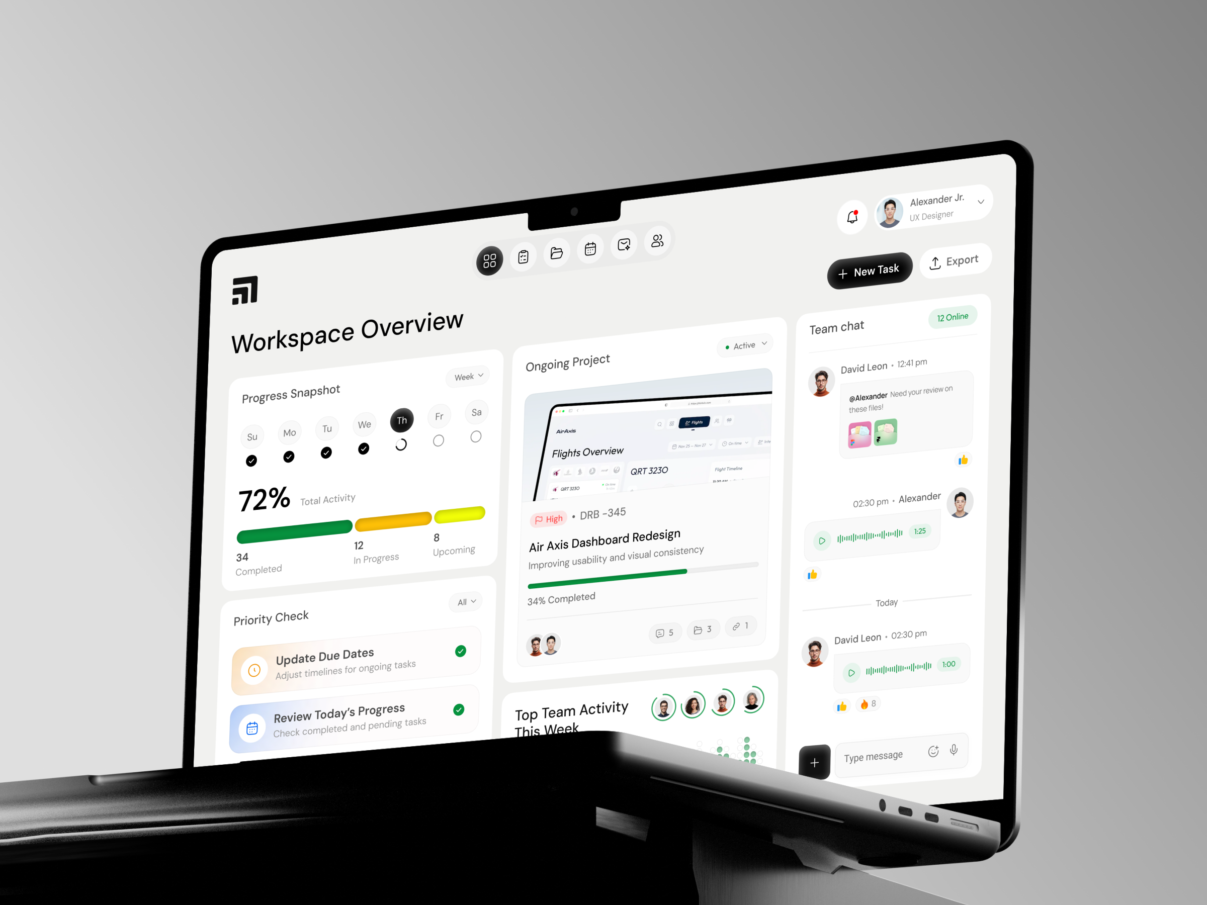 Task Management Dashboard Design analytics dashboard dashboard ui dashboard ux productivity app ui project management d saas saas dashboard task analytics task management task management dashboard task manager ui task monitor tracking ui web app design web apps