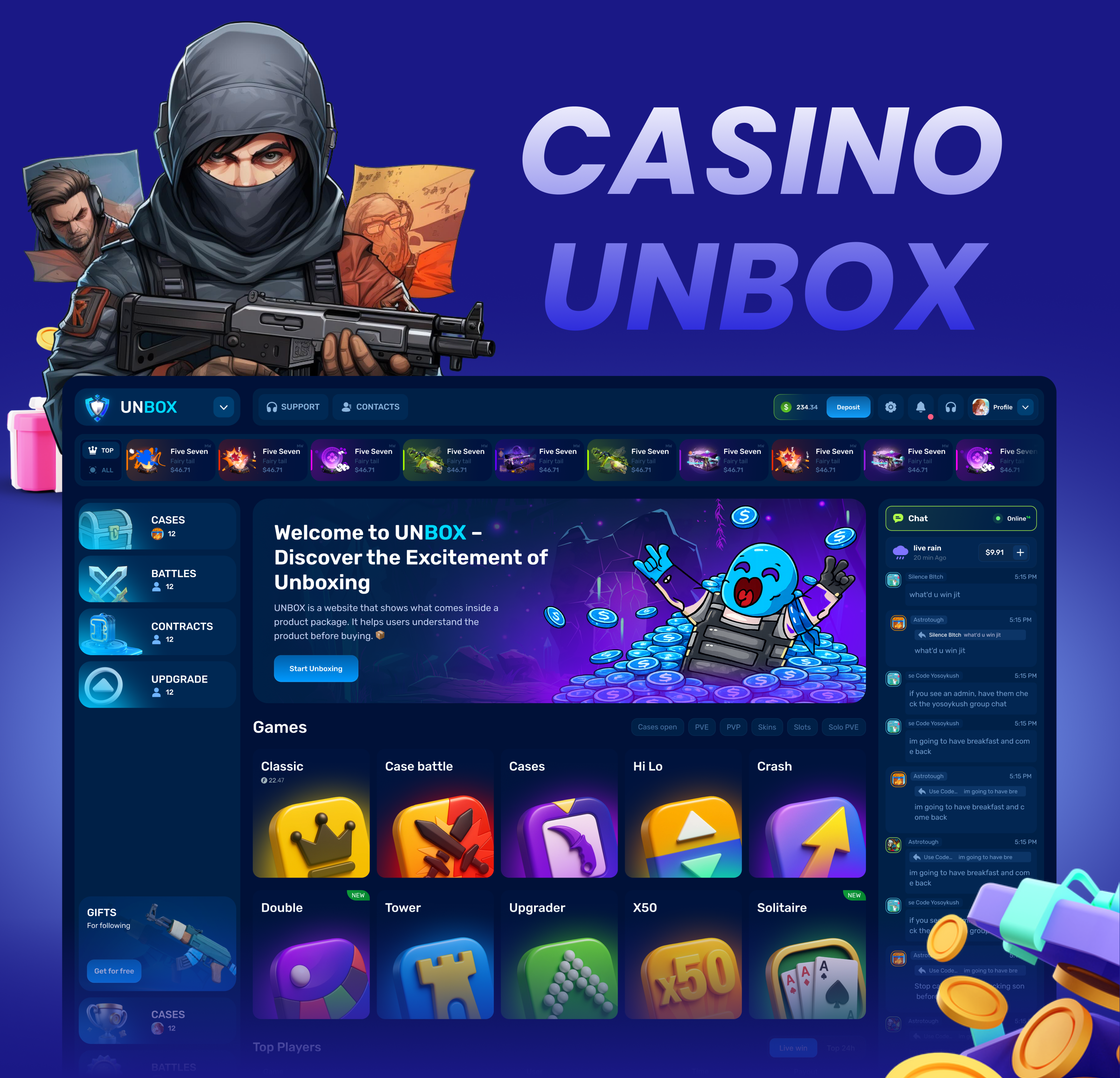 CSGO - Casino Design battles betting csgo cases casino casino cases casino slots counter strike cs go case opening csgo csgo cases csgo casino csgo design csgo open cases gambling game interface game ui gaming skins upgrade web