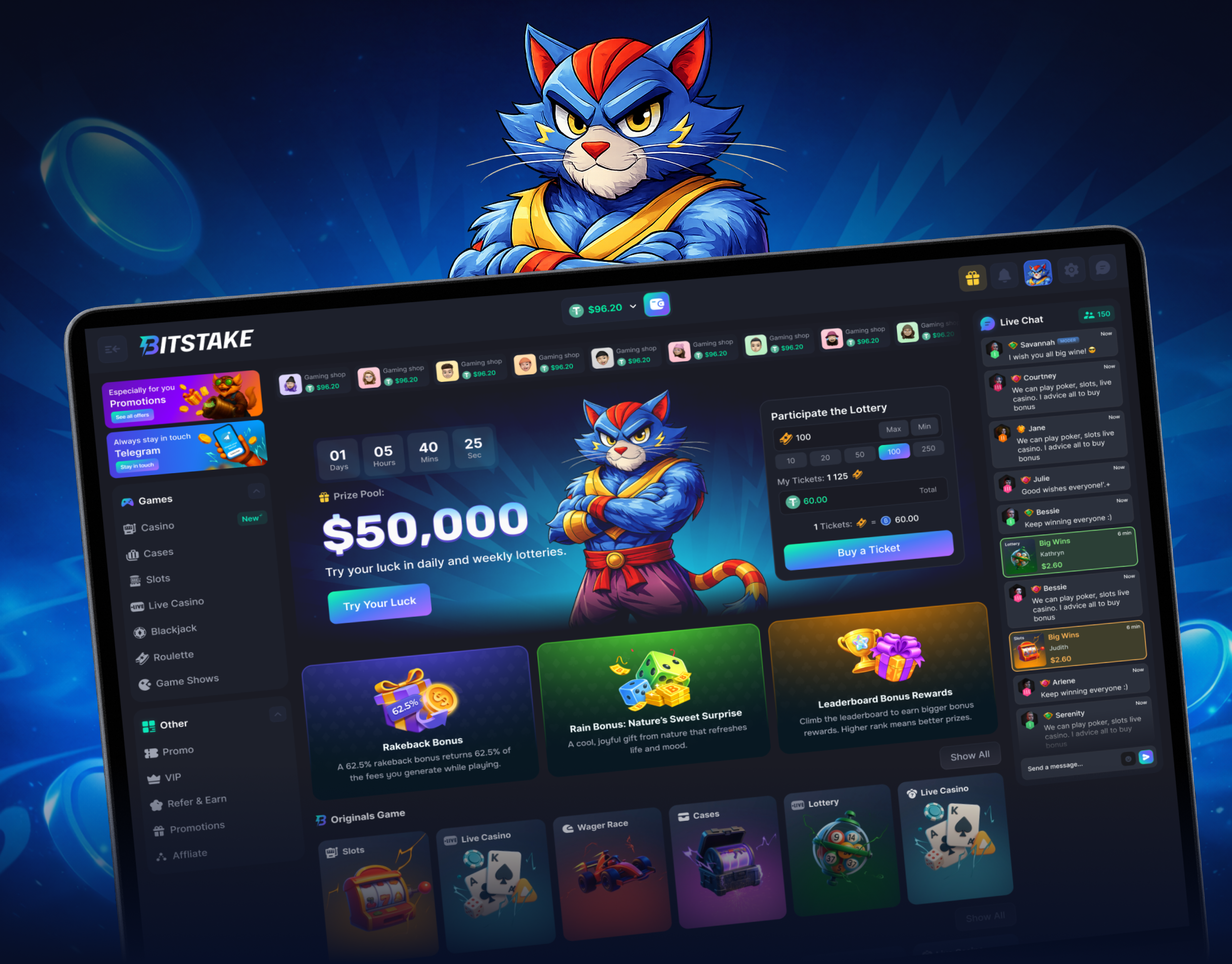 Casino BitStake Website bettong casino casino app casino betting casino games casino interface casino online casino platform crypto design slots gambling game ui gaming live casino mobile casino online casino original games sport betting website