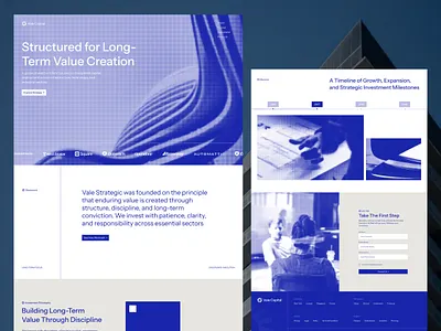 Vale — Investment Firm About Philosophy Corporate Website Design about page corporate website editorial design editorial website finance website fintech design grid layout investment firm investor landing page luxury minimalist modern website portfolio website private equity ui ui design web design website website design