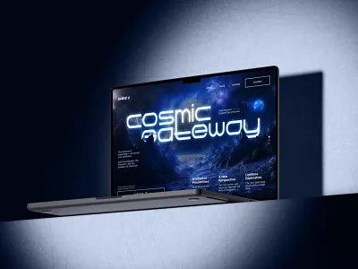Cosmic Gateway — Immersive Web Experience art direction concept design creative design digital design experience design futuristic ui hero ui immersive design interface design landing page modern ui product design startup design tech design ui design ux ui visual design web design web ui website design