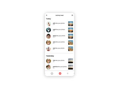 Activity Feed #dailyui #047 app design