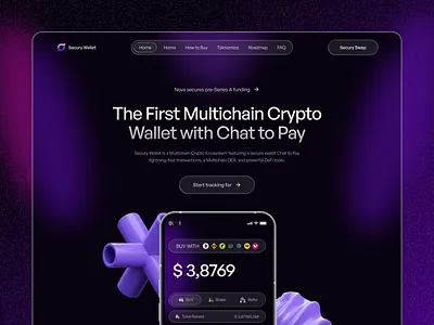 Crypto Investments - Landing Page 3d ai ai blockchain crypto crypto app crypto landing page cryptocurrency defi dribbble education landing page learn saas ux web3 design