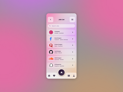 Job Listing #dailyui #050 app design