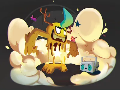 Inner Peace characterdesign colorful digitalart illustration monsters vector