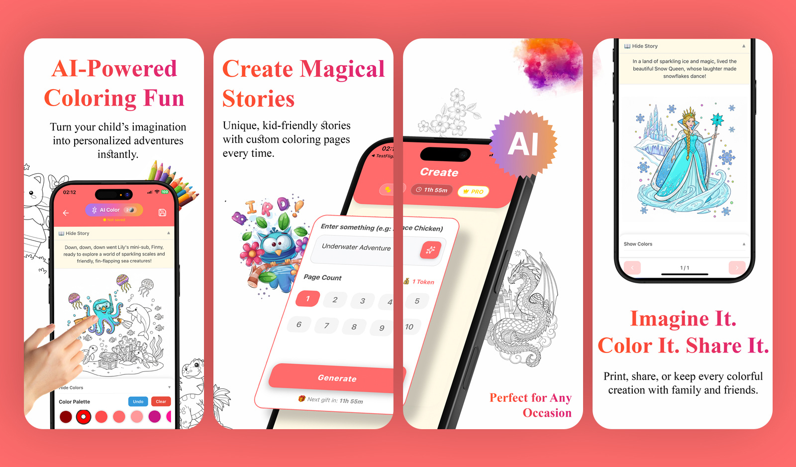 App Store Screenshots | Kids Coloring fun App app design app screenshots app store app store screenshots branding coloring app screenshots fun app screenshots graphic design ios app screenshots kids app kids coloring app play store play store screenshots