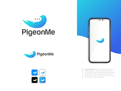 PigeonMe Apps logo designs abstrac logo apps logo branding creat logo creative design custom logo design eye catching graphic design illustration logo logo maker minimalist modern logo ui vector web designs