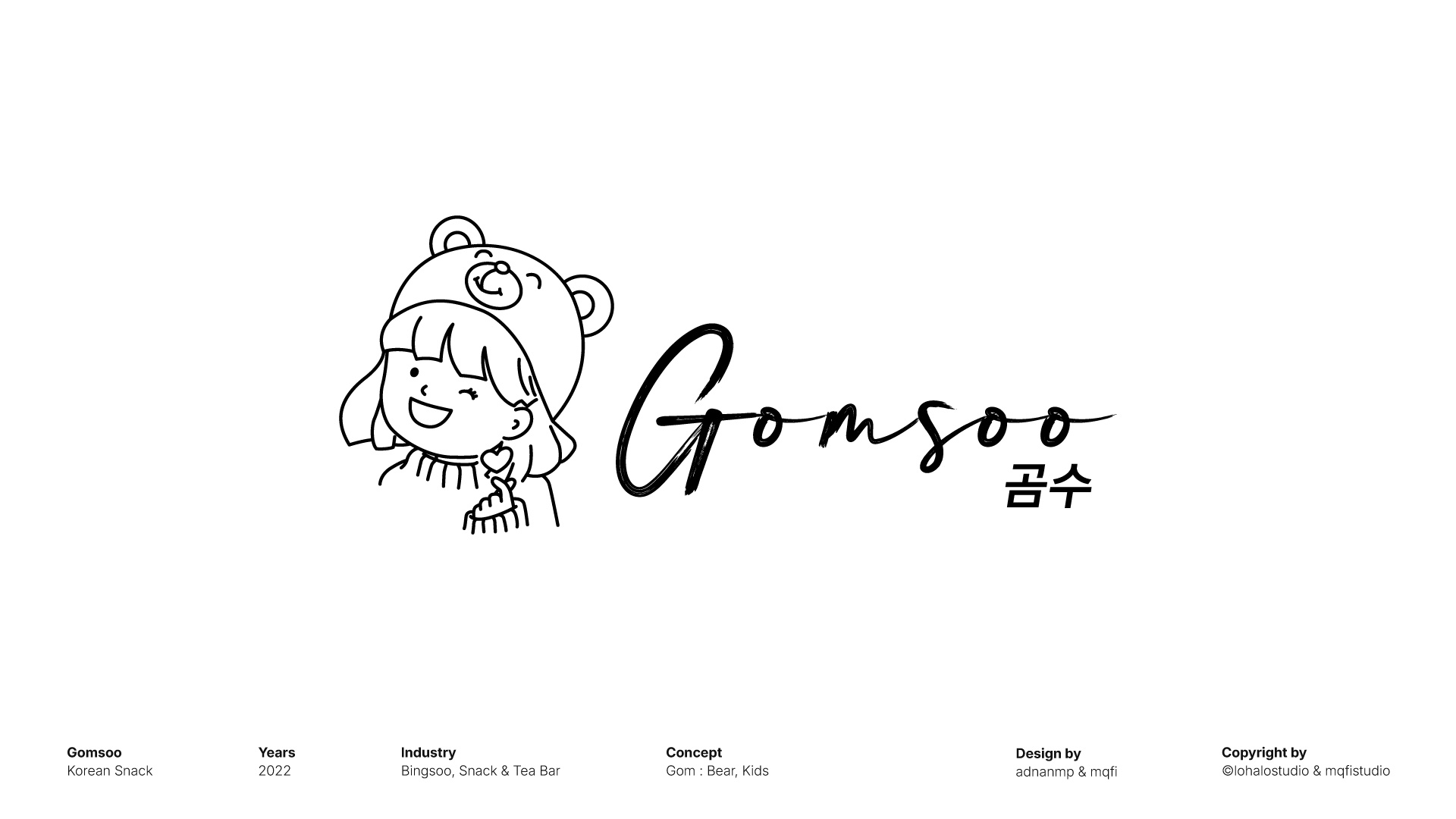 Design Logo Gomsoo Bingsoo bingsoo branding coffee design graphic design illustration logo logo design logomark mascot