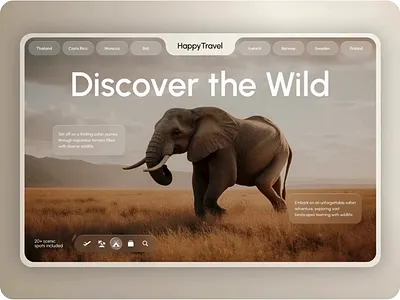 Safari Journey UI Concept animation branding concept dashboard dashboarddesign datavisualization design figmadesign ui uidesign uxdesign