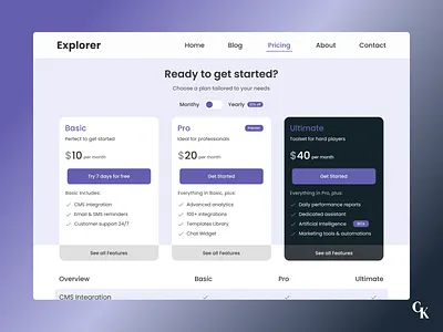 Daily UI 30 - Pricing dailyui dailyui day 01 design pricing pricing plans pricing web design subscription plans ui ux