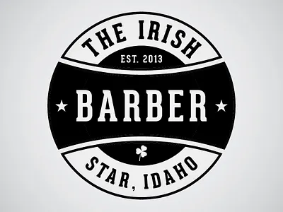 The Irish Barber Concept 2 barber branding design illustration irish lettering logo typography vector