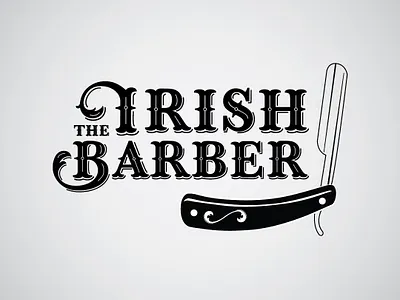 The Irish Barber Concept 3 barber branding design illustration irish lettering logo typography vector