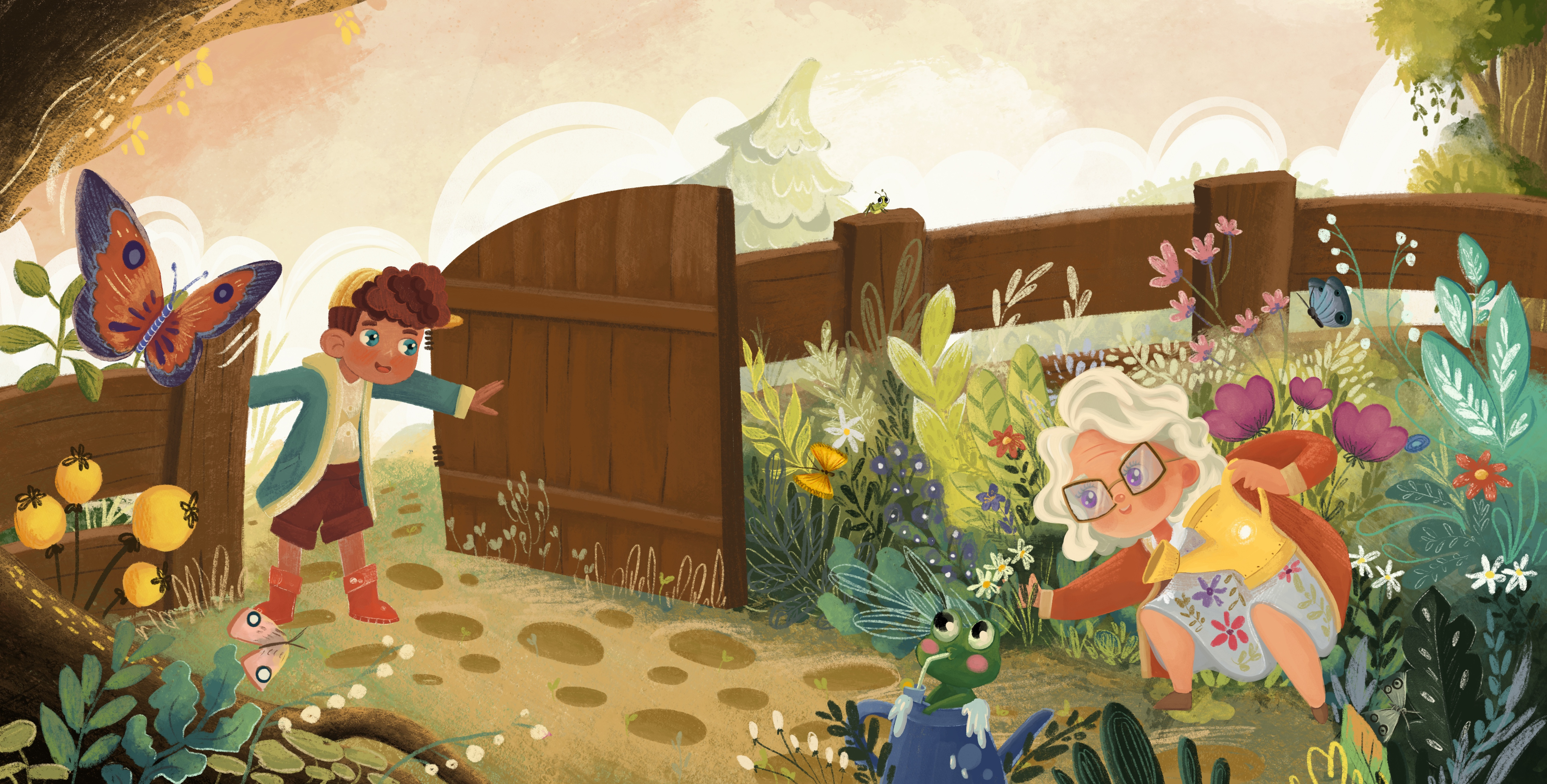 The Secret Garden animal animal illustration botanic illustration character art children book children book design children illustration concept art cover book cute illustrations digital illustration fantasy art illustration kidlit magicgarden picture book procreate story book stoybording