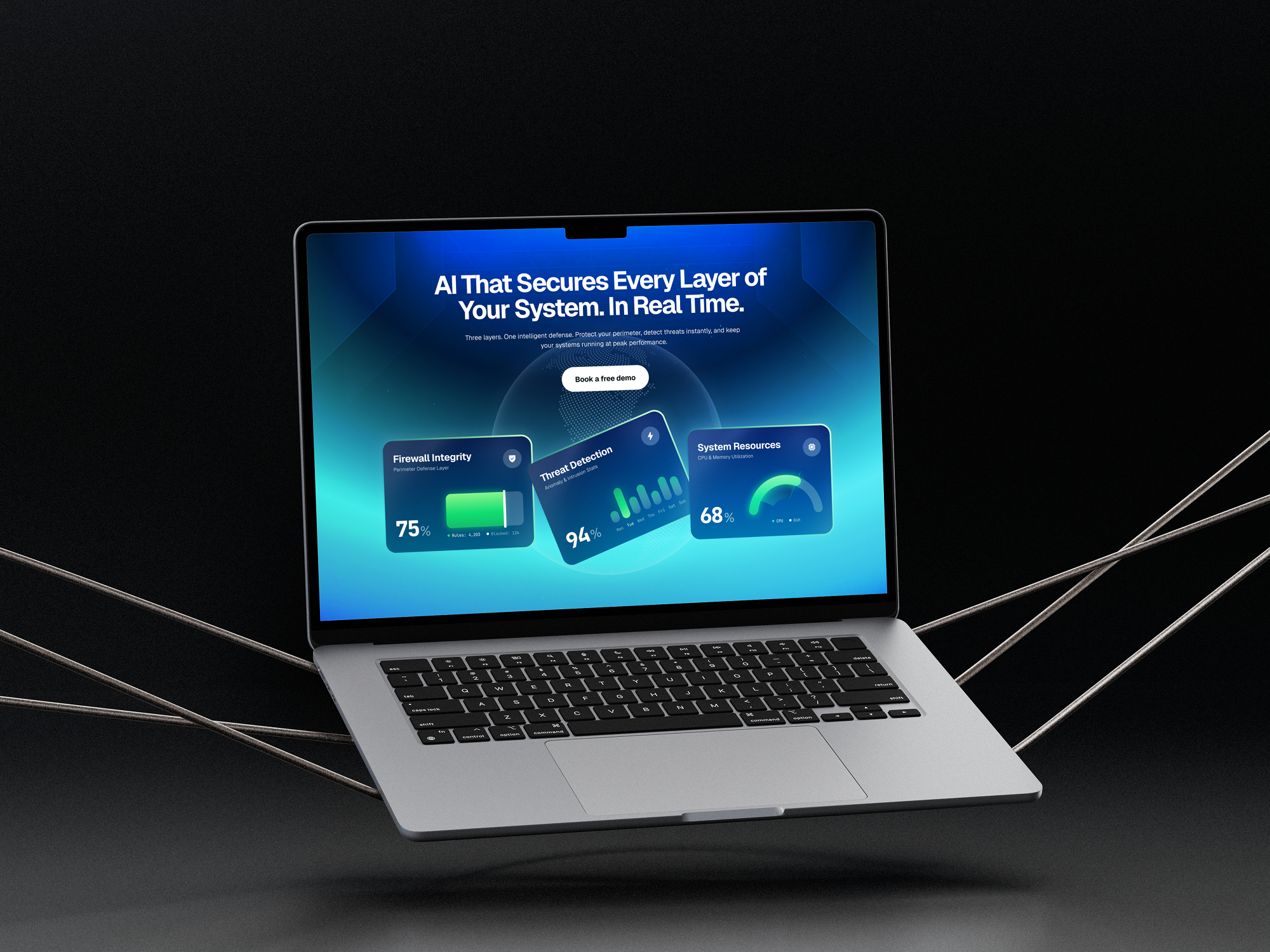 AI Security Website ai landing page ai security ai website cybersecurity hero cybersecurity landing page firewall security cards glowy cards hero cards landing page ai landing page security landing page ux ui security web ux ui security website web design web3 website hero website ux ui