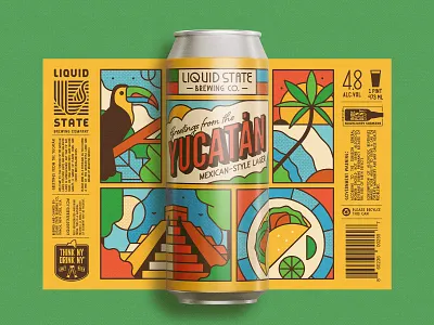 A taste of the tropics adobe bird halftone illustrator label labeldesign linework muti palmtree surfacedesign taco tropical tropics type typography yellow