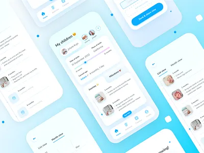 Baby Growth Tracker App app baby growth mobile tracker ui