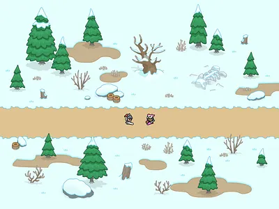 2D Minimal - Environment 2 Snow 2d asset 2d minimal environment background game bg game map gamedev layerlab level design nature asset snow winter