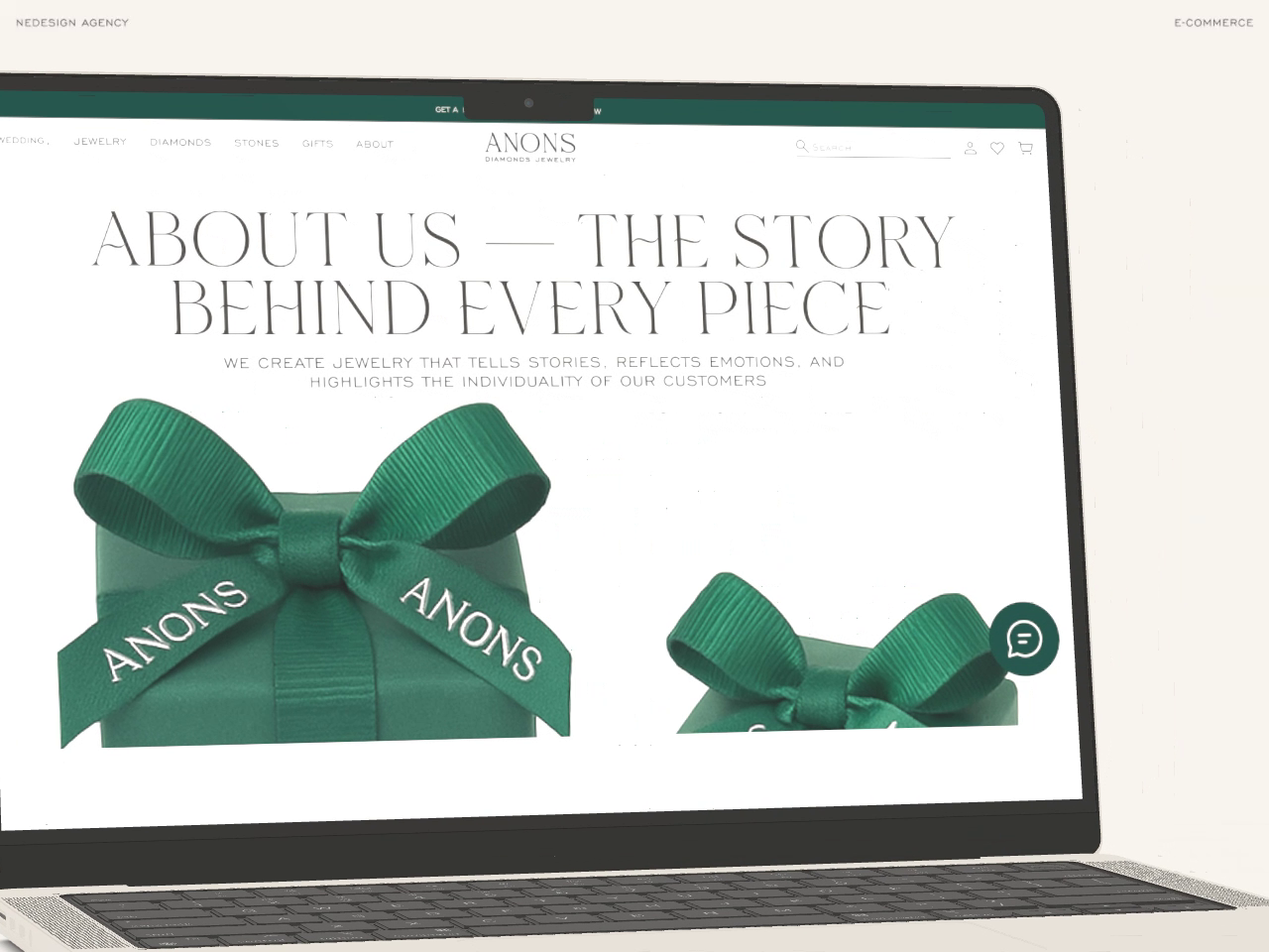 Website Design for Anons — About Us Page (Jewelry E-commerce) 3d animation graphic design ui