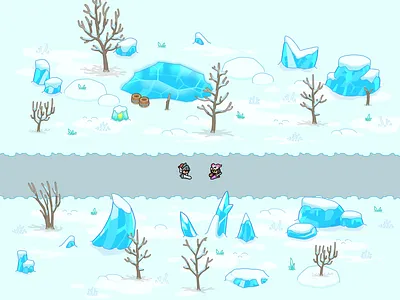 2D Minimal - Environment 2 Ice 2d asset 2d environment 2d minimal environment 2 environment pack game background gamedev ice assets layerlab level design nature assets