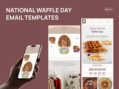 National Waffle Day Email Design design email email builder email campaign email design email marketing email newsletter email templates html email newsletter stripo email ux design web design