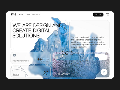 ST_S | Creative Design Agency Landing Page Website 10 3d agency animation design graphic design landing ui uiux ux web