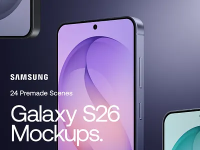 Samsung Galaxy S26 Mockups app app design app presentation figma galaxy s26 graphic design mobile mockup phone photoshop samsung smartphone ui uiux