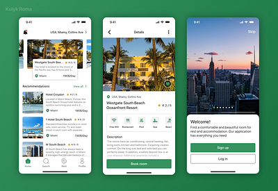 UI Design - Application for renting apartments in resort cities app book design order re store ui ux