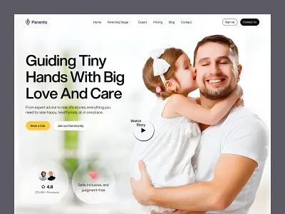 Child Care Website – Daycare & Preschool UI/UX Design child care clean ui conversion focused daycare website early learning education website friendly design landing page modern design preschool service business ui ui design ux design web design website design