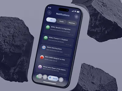 Football App – Notifications & Match Alerts UI alerts ui app design dark ui dribbble design figma design football football app football ui match alerts mobile app mobile ui notifications ui product design sports analytics sports app sports ui ui design user experience user interface ux design