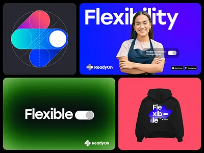 AI Product design branding visual system ✦ ReadyOn ai animation branding clean design interaction interface motion graphics product design service startup ui ux