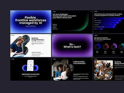 AI Product design branding pitch deck overview ✦ ReadyOn ai animation branding clean design interaction interface motion graphics pitch deck product design service startup ui ux