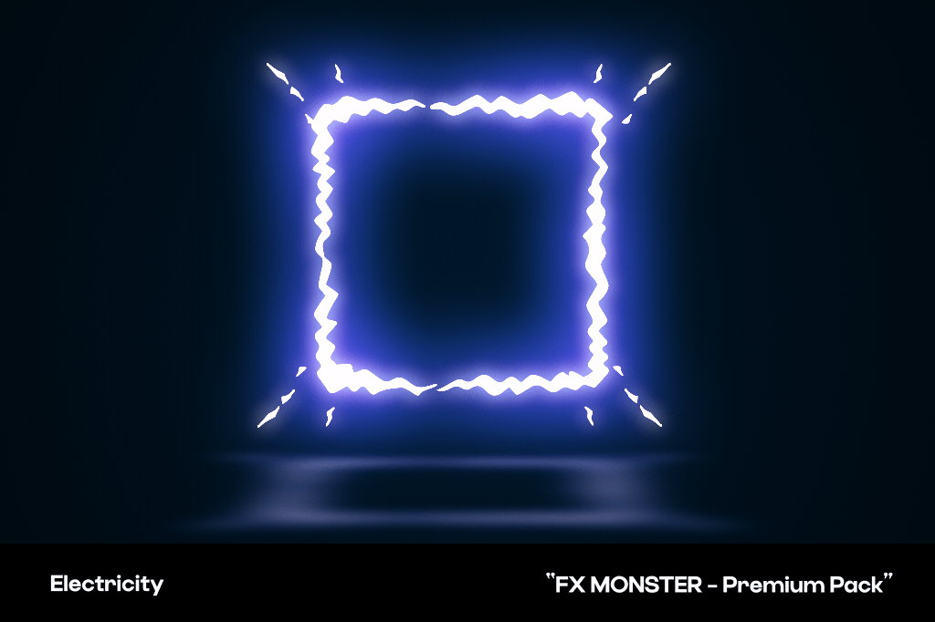 Overcharged Electric Frame Burst With Corner Sparks alert animation border burst charged current discharge electricity energy frame glow interface motion graphics neon overcharged power shock sparks square ui