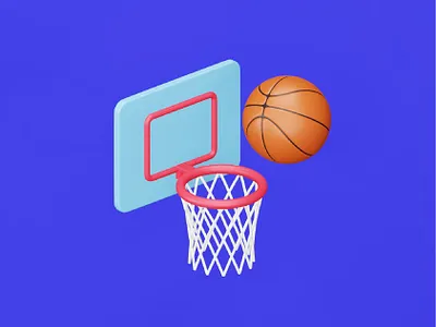 Basketball Court 🏀 3d art basketball branding design graphic icon illustration sports