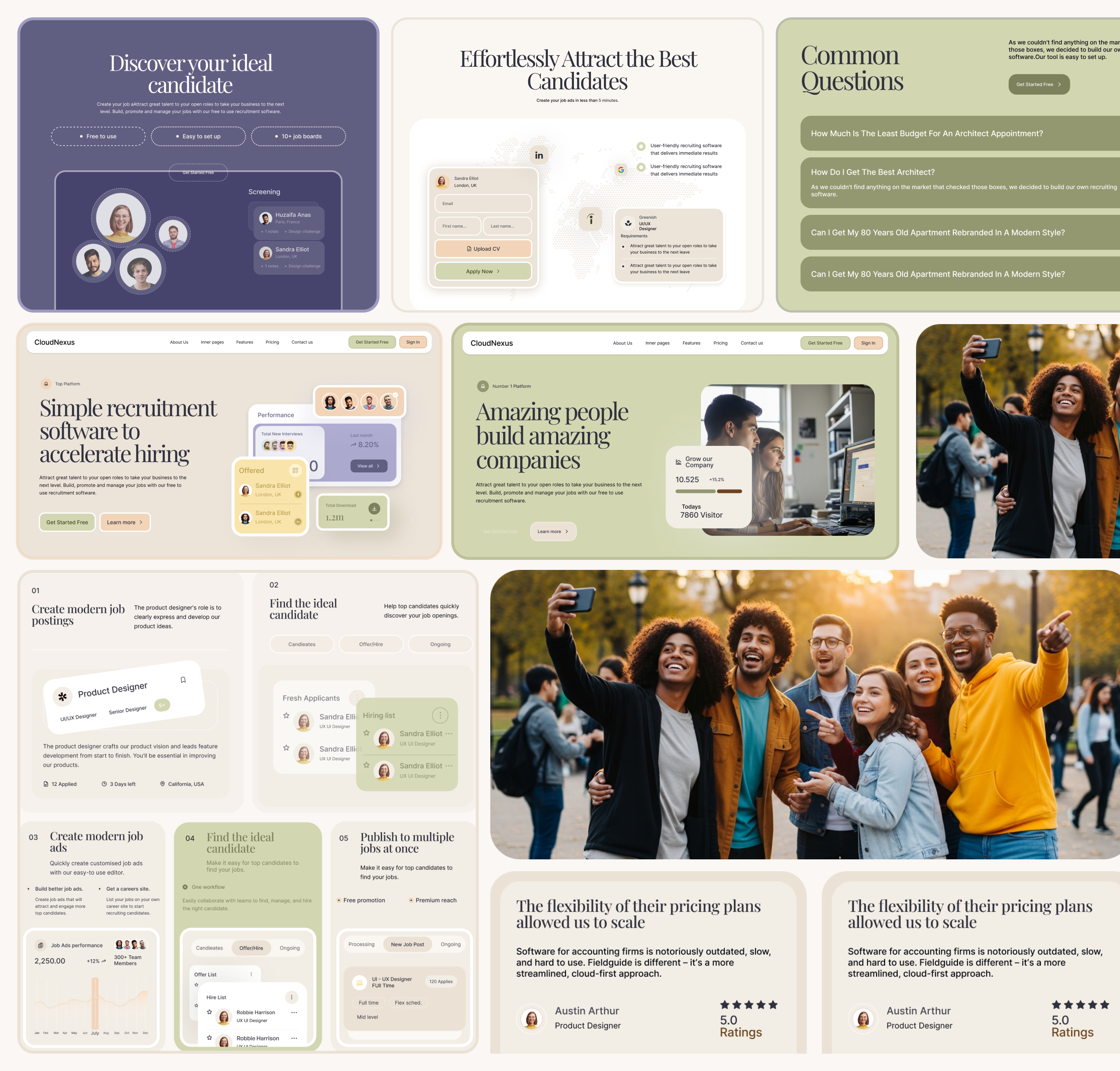 Example of CloudNexus — Recruitment SaaS UI