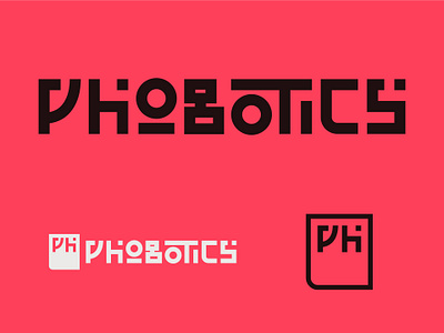 Phobotics Logo branding future identity lettering logo robots typography