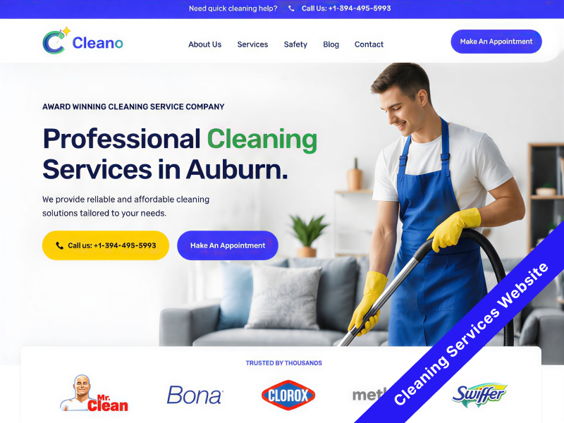 🔥 Cleaning Service Website — High Converting UI branding clean web ui design design portfolio project design system figma figma ui design illustration landing page logo services website ui ux webdesign website websitedesign