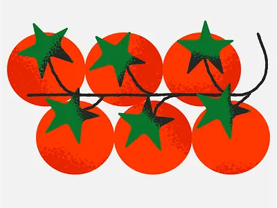 some fruits and veg for ya 2d apple bell pepper cherry tomatoes design flat fruits illustration peach pear pepper texture tomatoes veg vine