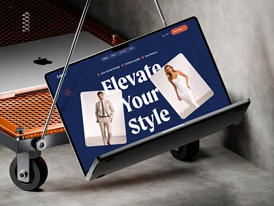 Elevate Your Style – Fashion Landing Page animation creative ecommerce fashion figma inspiration minimal modern responsive ui userinterface ux web design website