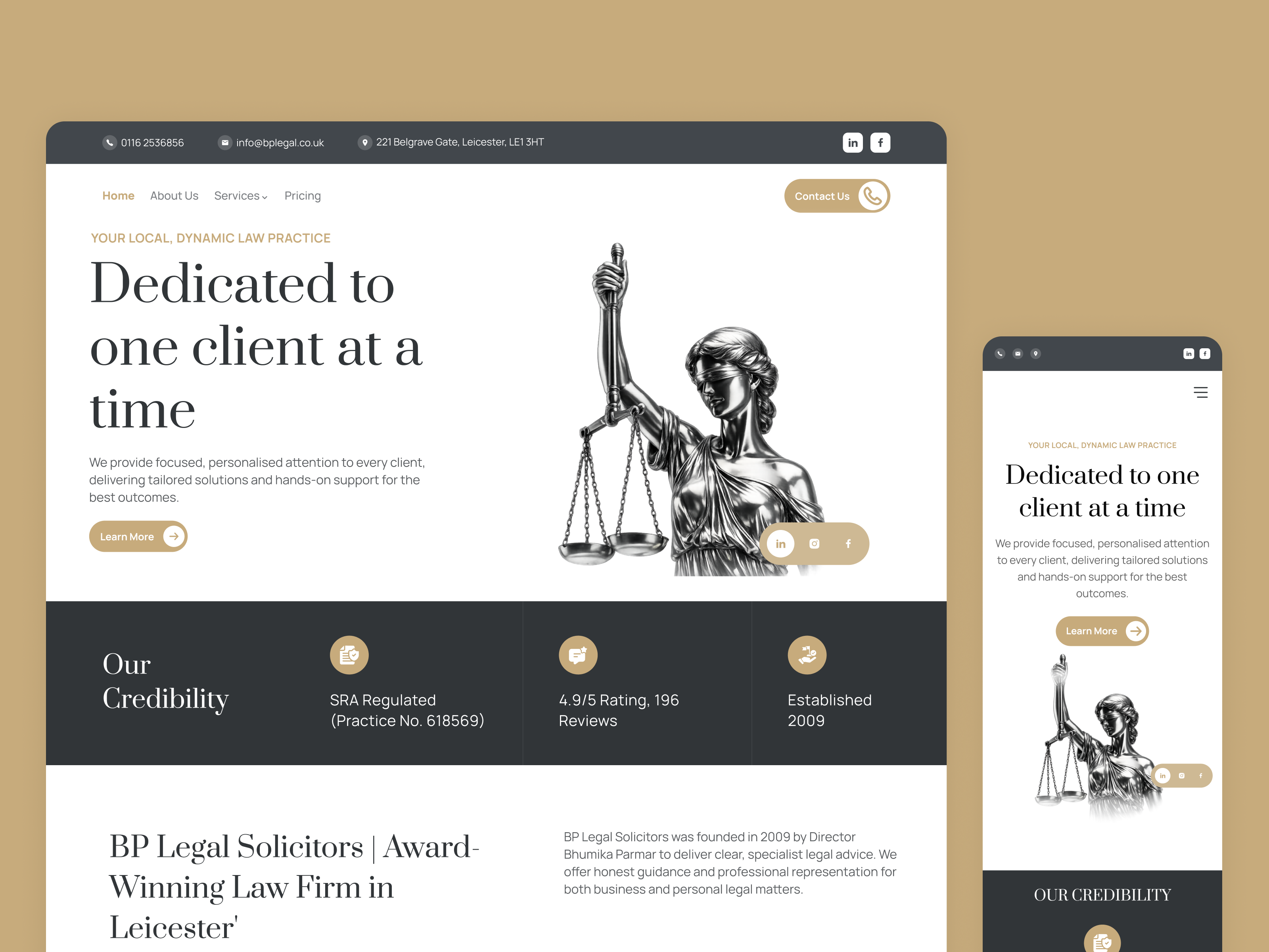 Modern Law Firm Website Design | Legal UI/UX Case Study creative firm graphic design interface law luxury minimal modern ui ux web design website