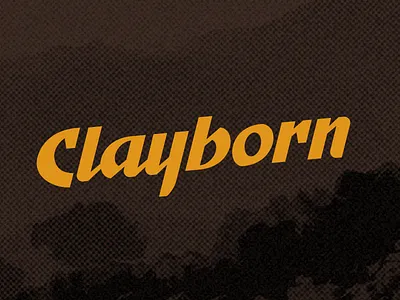 Clayborn Logotype branding clothing custom logo logotype mark north carolina outdoors script sustainable typography word