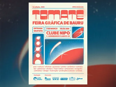 Tomate Poster - Art Fair art cover event fair gig poster illustration noise poster retro sky space surreal texture vintage