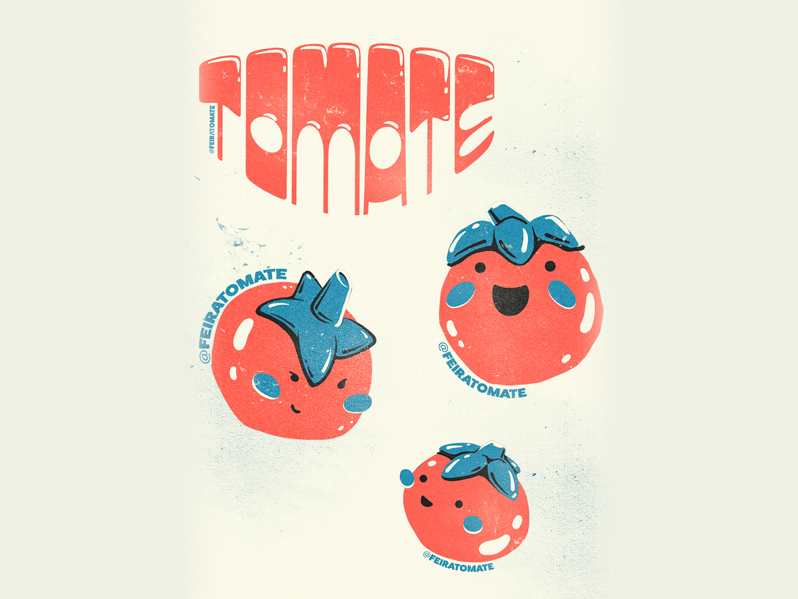 Tomate Stickers art cover event fair gig poster illustration noise poster retro sky space sticker surreal texture tomate tomato tomatoes vintage