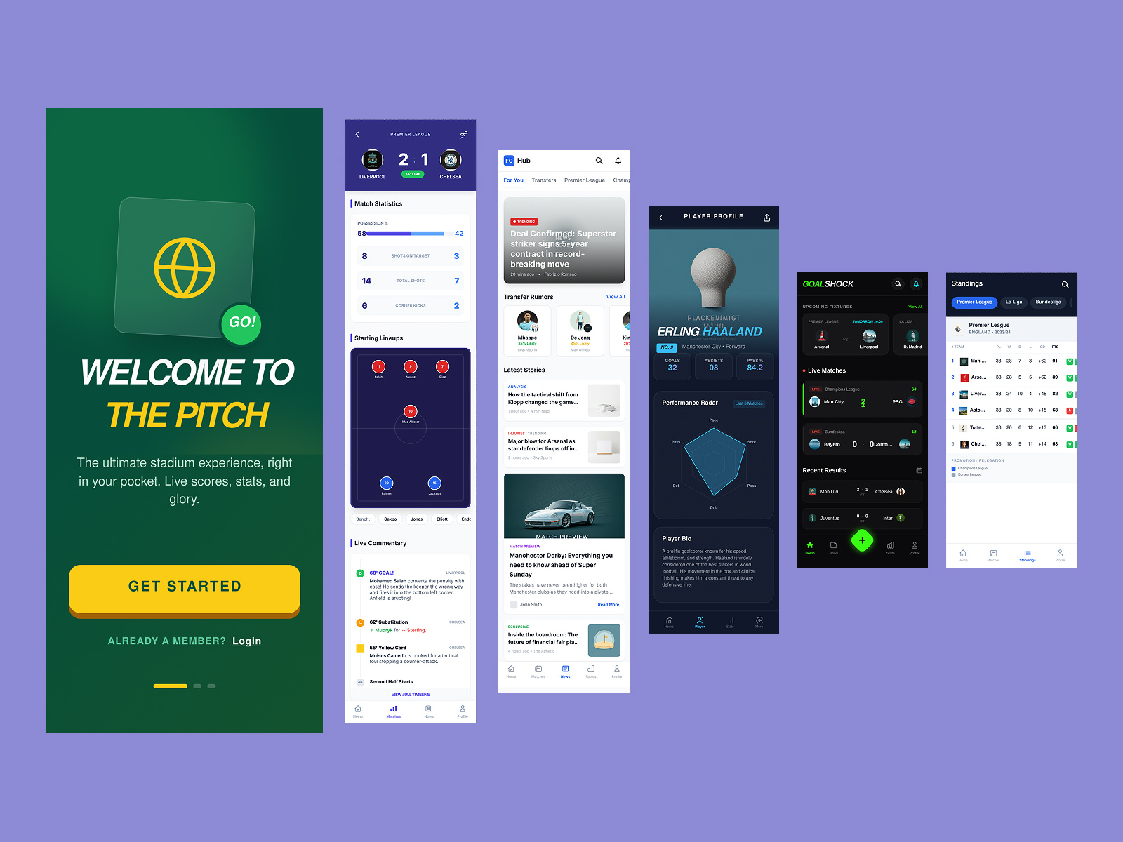 Football Game Mob App UI Design Kit branding design figma graphic design illustration landing page logo mob app ui ui design ui trends uiux uiux design ux ux trends web page website